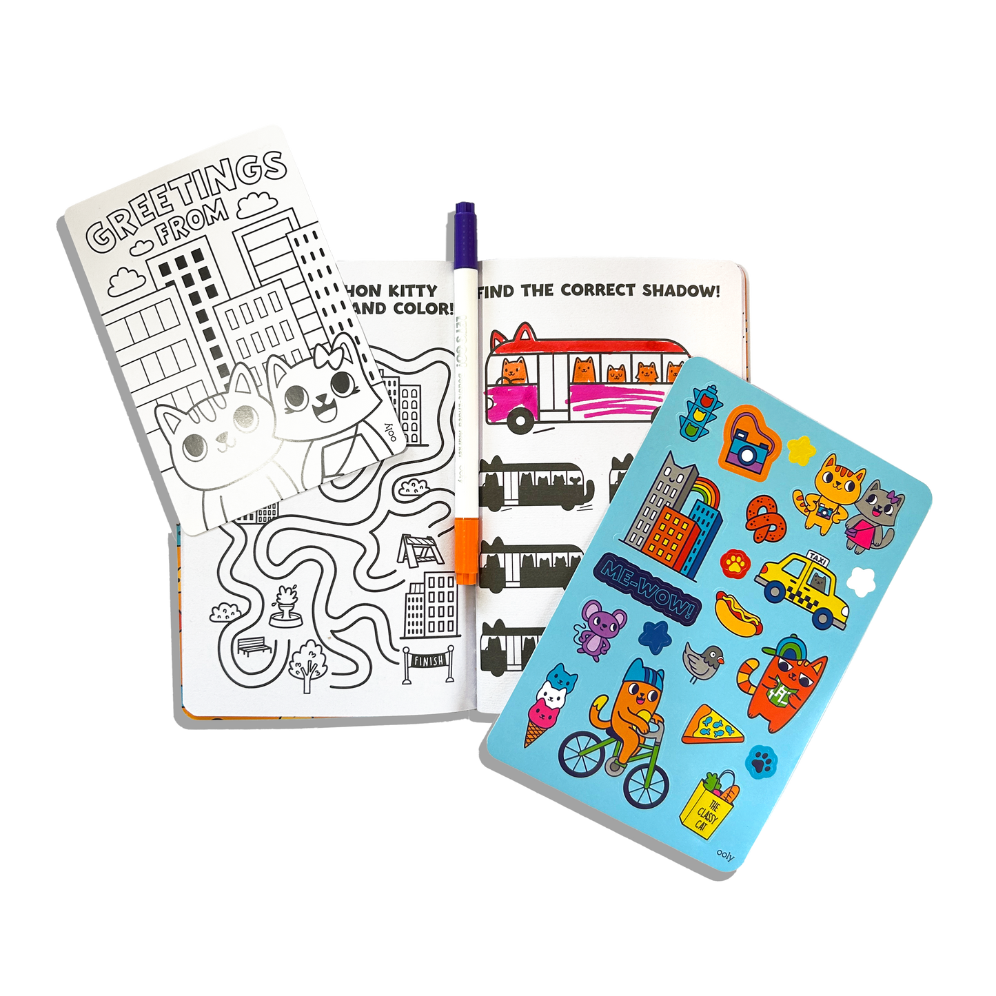 Let's Go!: Activity & Coloring Kit - Kitty In The City