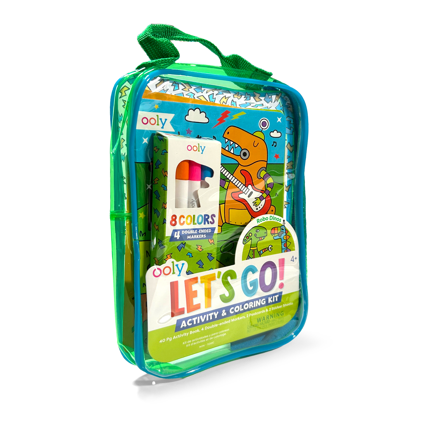 Let's Go!: Activity & Coloring Kit - Robo Dinos