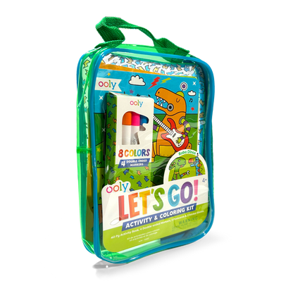 Let's Go!: Activity & Coloring Kit - Robo Dinos