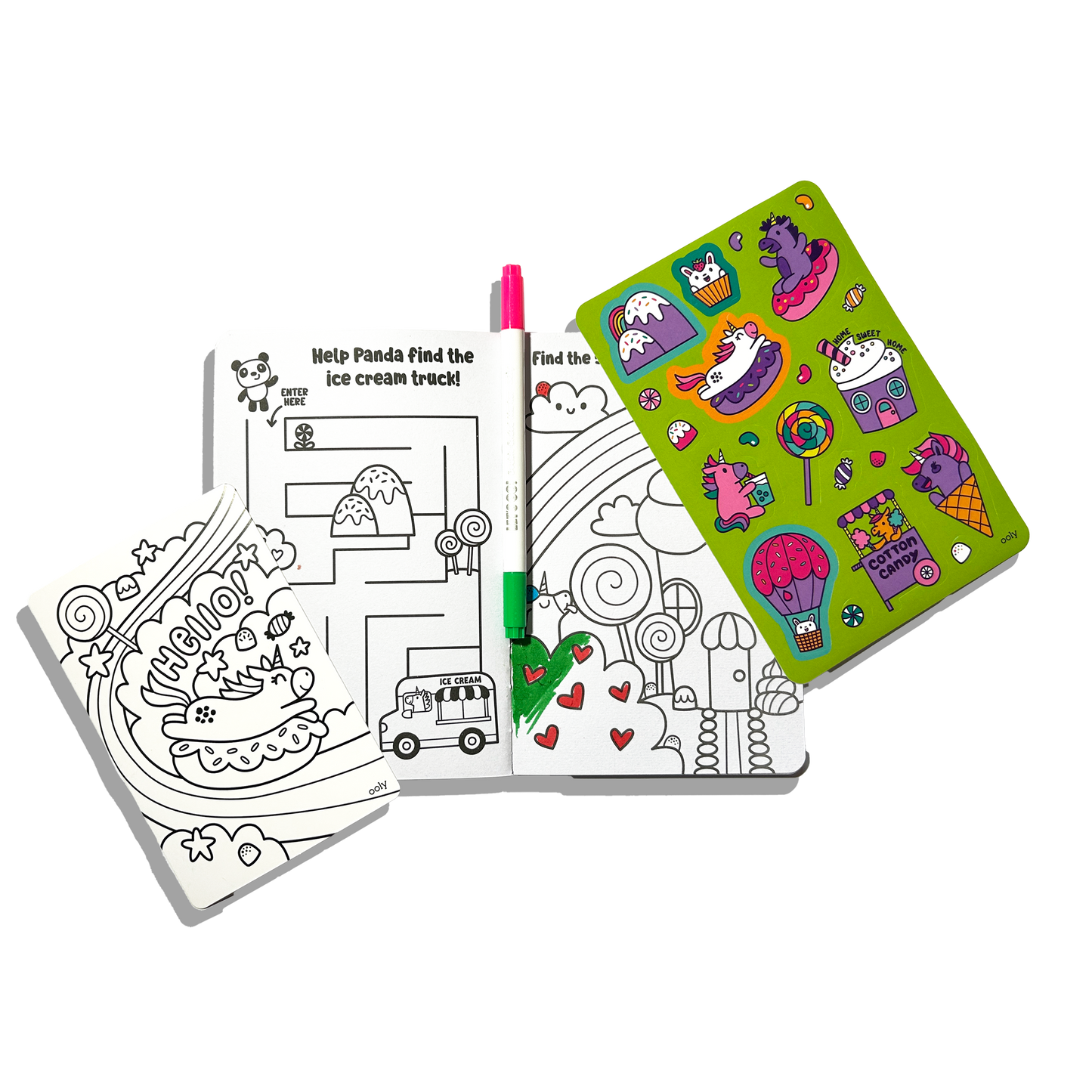 Let's Go!: Activity & Coloring Kit - Unicorn Candy Town