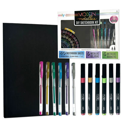 Modern Metallics: D.I.Y. Sketchbook Kit (13 PC Set)