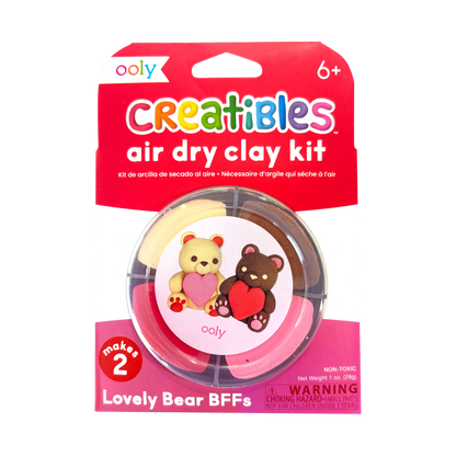 Creatibles: Air Dry Clay BFFs Kit - Lovely Bears (Set of 4 Colors)