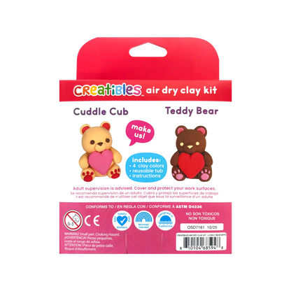 Creatibles: Air Dry Clay BFFs Kit - Lovely Bears (Set of 4 Colors)