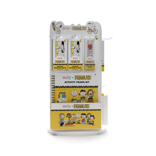 OOLY x Peanuts: 3-Sided Corrugated Spinner Counter Display - PreLoaded
