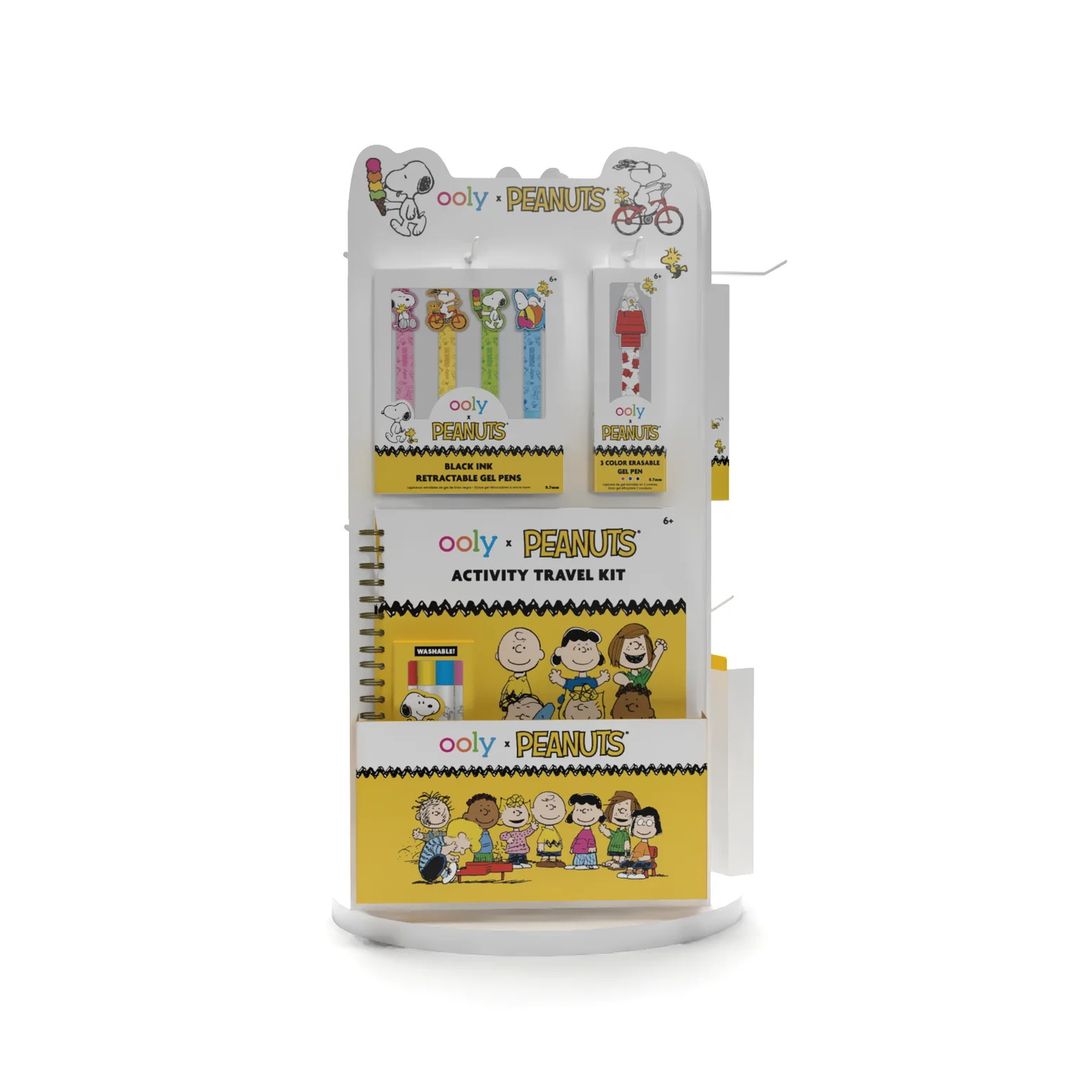 OOLY x Peanuts: 3-Sided Corrugated Spinner Counter Display - Empty