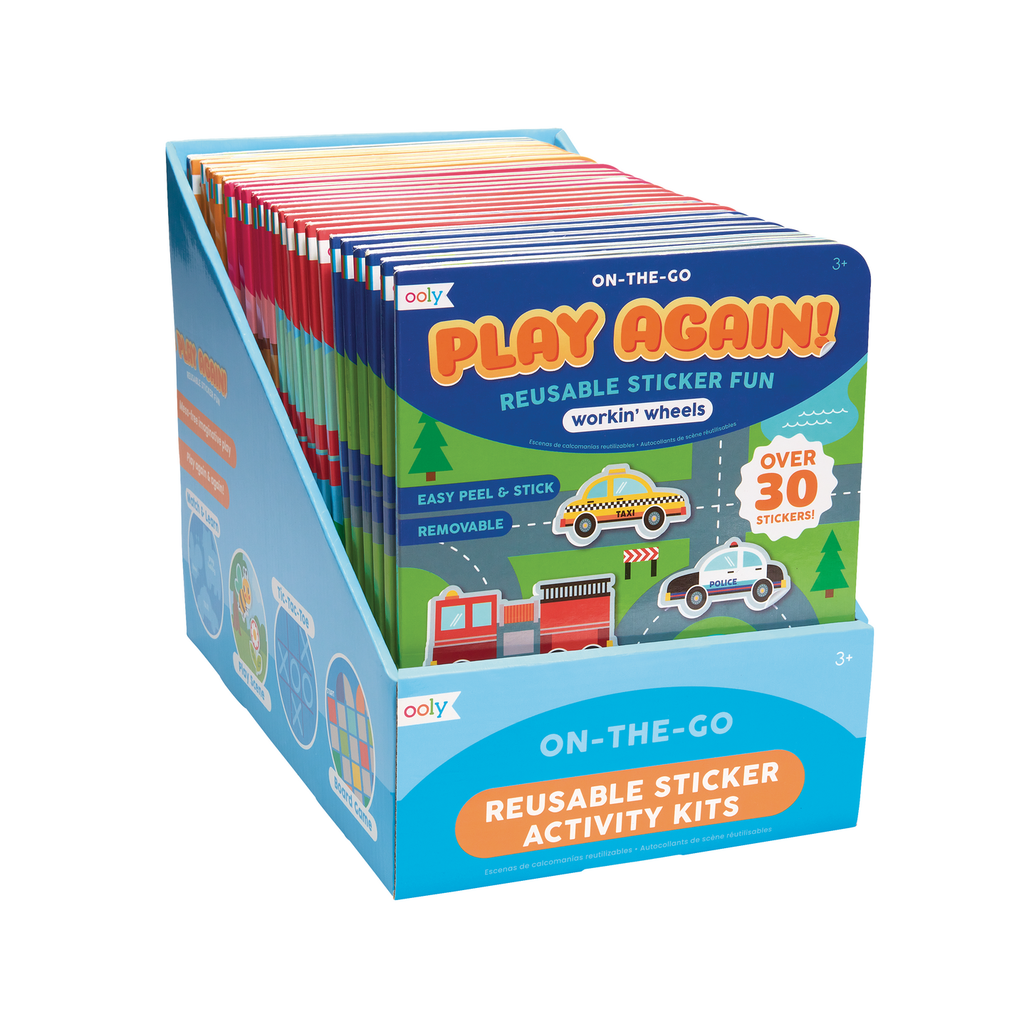Play Again!: Reusable Sticker Fun - Empty Display (Holds 24 Sets)