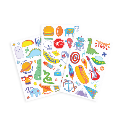 OOLY Tattoo-Palooza Temporary Tattoos - Over the Rainbow - displaying all 3 Sheets 
