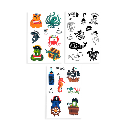 Pirate's Life Mini Tattoo Palooza Temporary Tattoos out of packaging
