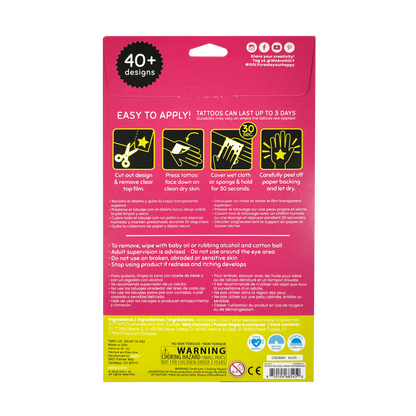 Tattoo Palooza: Magic Moonbeams - Glow Temporary Tattoos (3 Sheet Set)