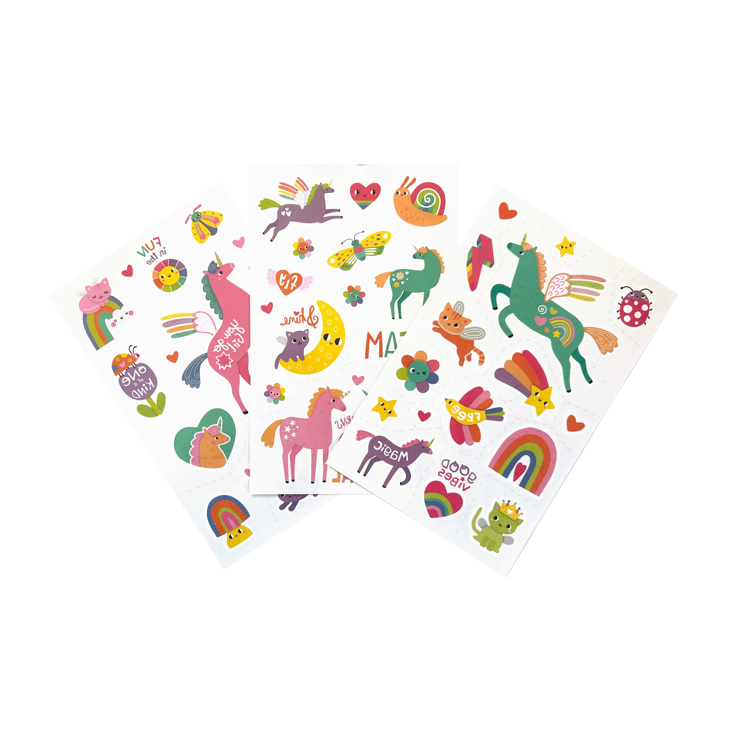 Tattoo Palooza: Magic Moonbeams - Glow Temporary Tattoos (3 Sheet Set)