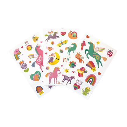 Tattoo Palooza: Magic Moonbeams - Glow Temporary Tattoos (3 Sheet Set)