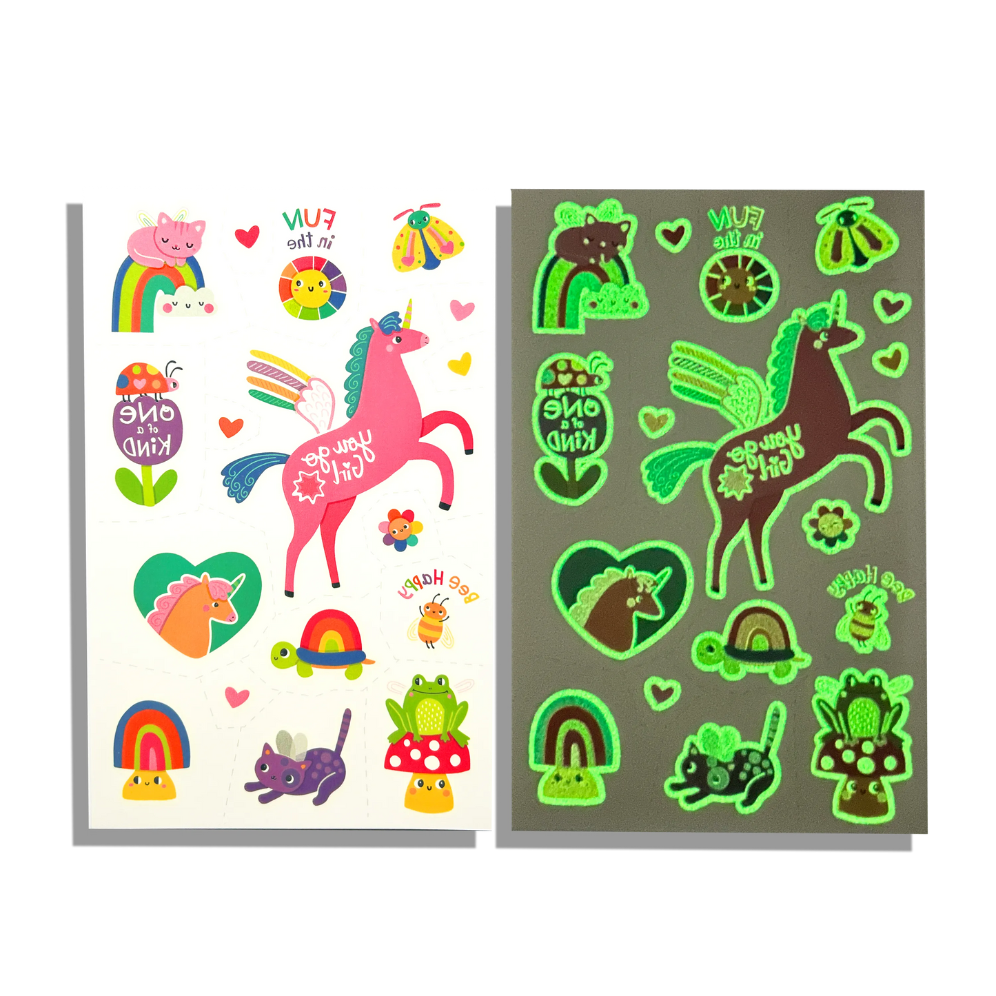 Tattoo Palooza: Magic Moonbeams - Glow Temporary Tattoos (3 Sheet Set)