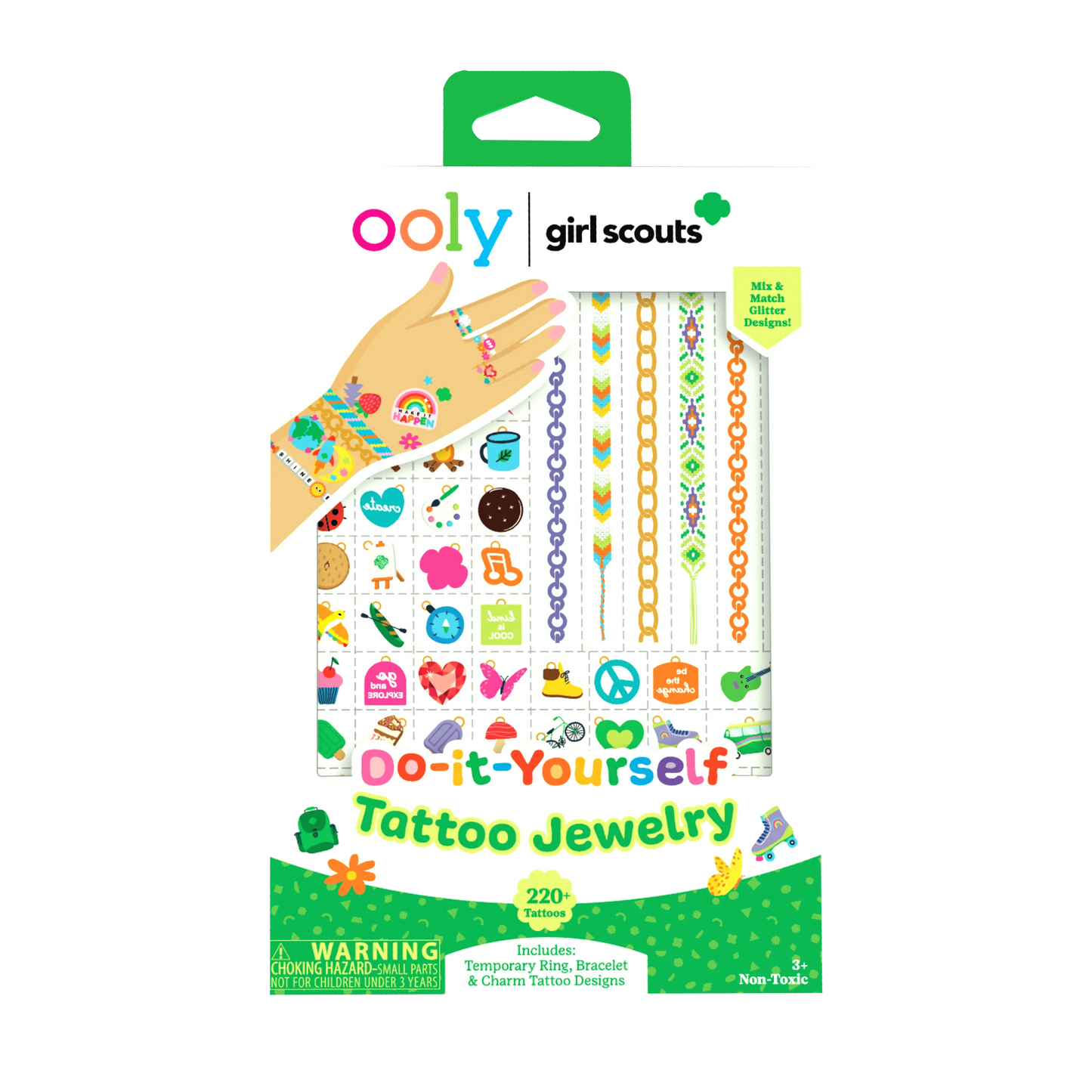 OOLY x Girl Scouts: Do-It-Yourself Tattoo Jewelry (3 Sheet Set)