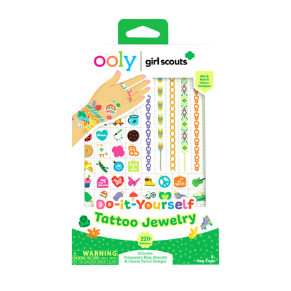 OOLY x Girl Scouts: Do-It-Yourself Tattoo Jewelry (3 Sheet Set)