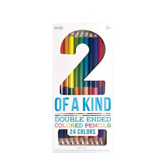 Front of packaging of 2 Of A Kind Double Ended Colored Pencils