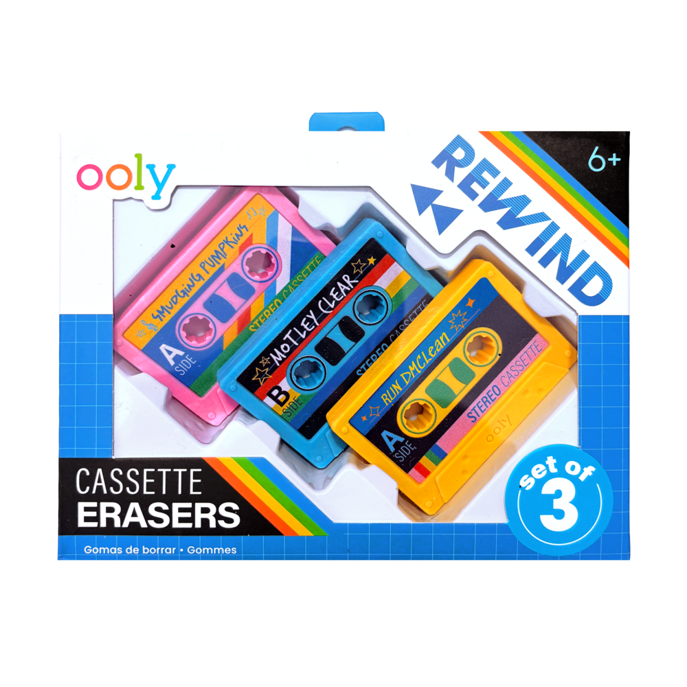 Rewind: Cassette Erasers (Set of 3)