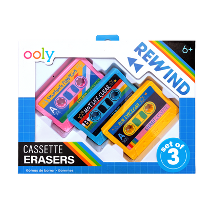 Rewind: Cassette Erasers (Set of 3)