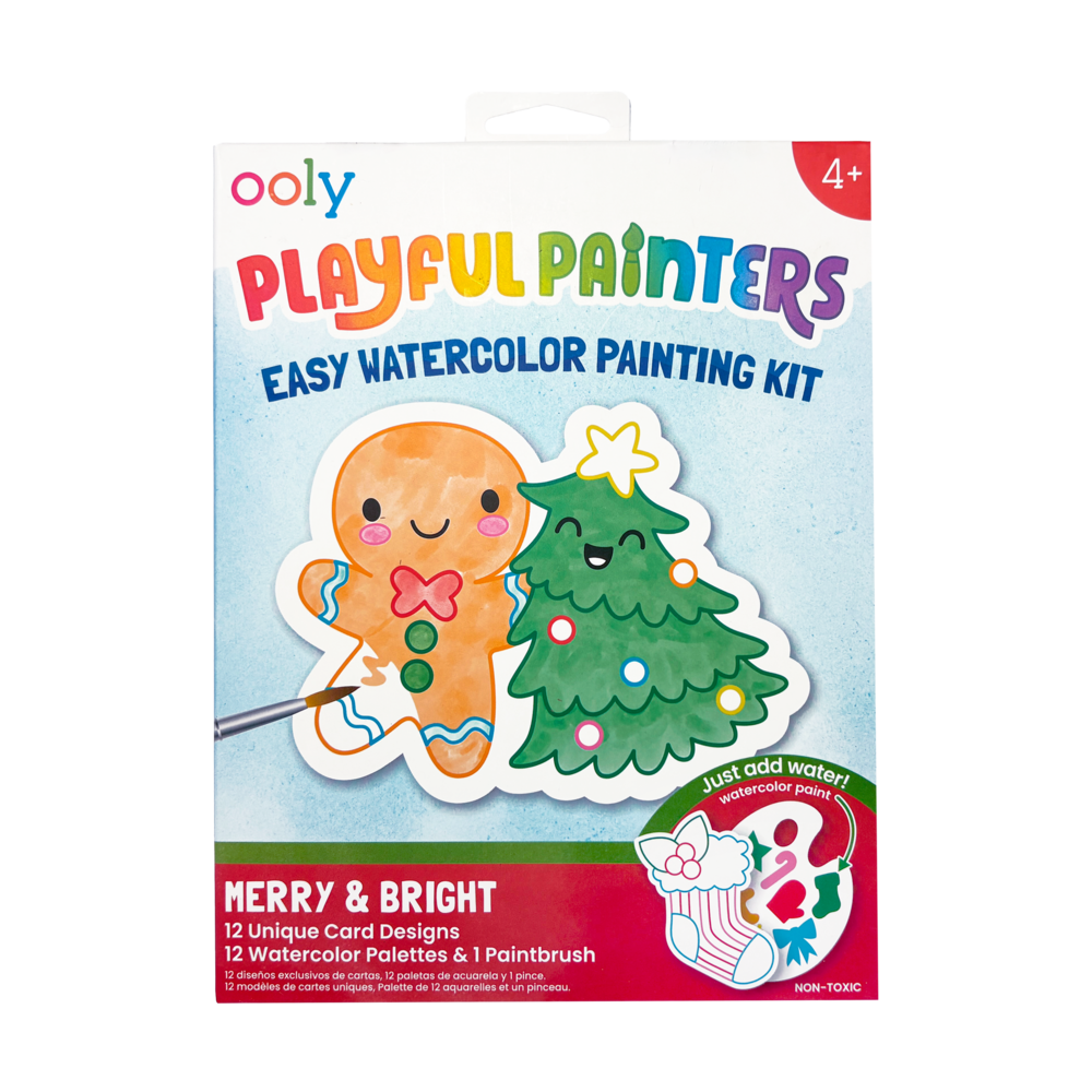 Playful Painters: Easy Watercolor Painting Kit - Merry & Bright