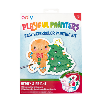 Playful Painters: Easy Watercolor Painting Kit - Merry & Bright