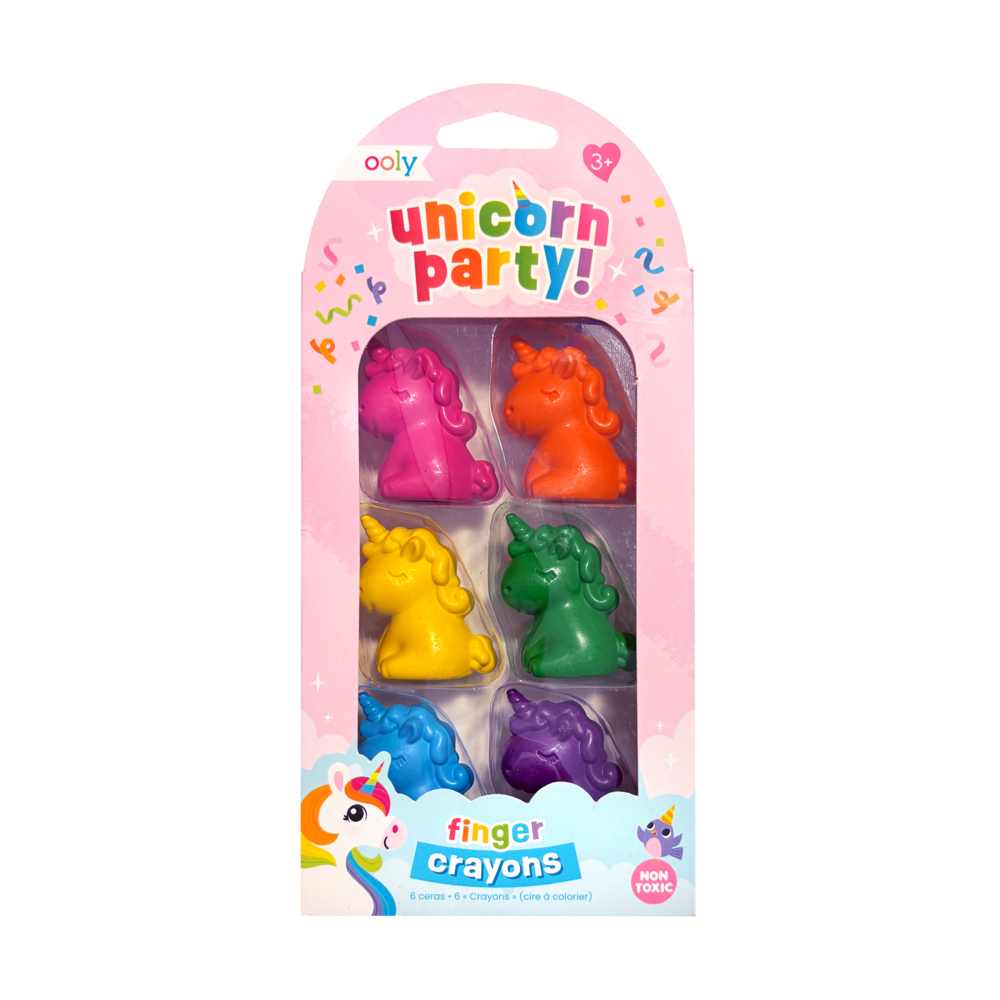 Unicorn Party: Finger Crayons (Set of 6)