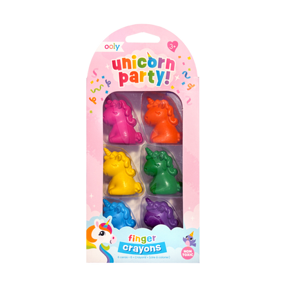Unicorn Party: Finger Crayons (Set of 6)