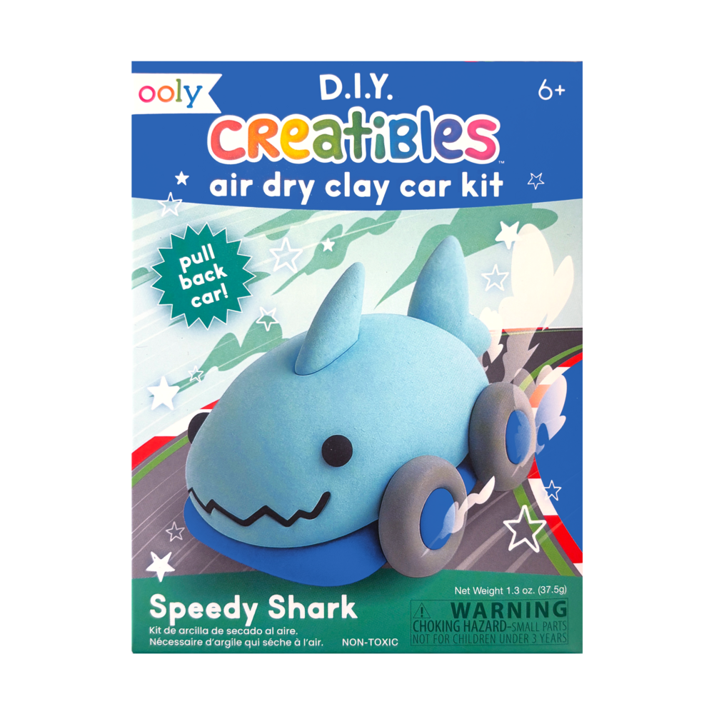 Creatibles: Air Dry Clay Car Kit - Speedy Shark (Set of 5 Colors)