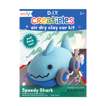 Creatibles: Air Dry Clay Car Kit - Speedy Shark (Set of 5 Colors)