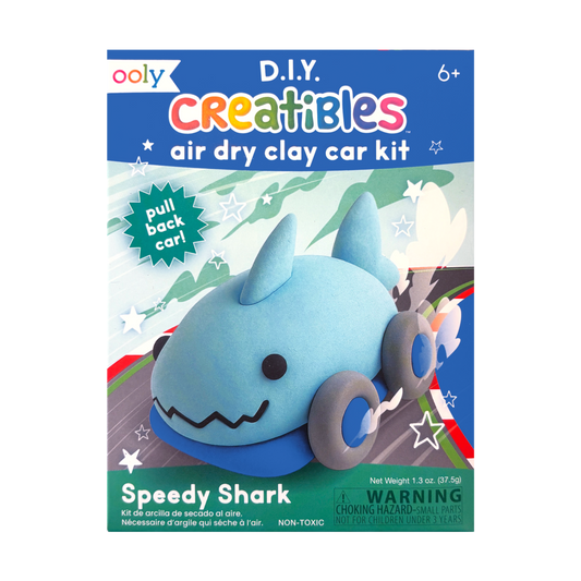 Creatibles: Air Dry Clay Car Kit - Speedy Shark (Set of 5 Colors)