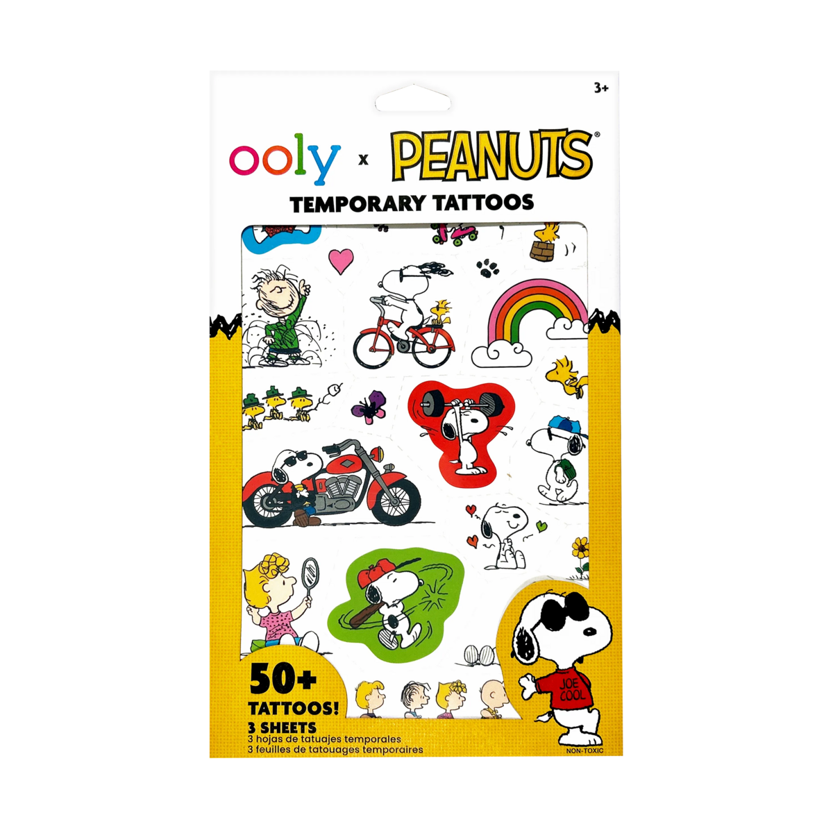 OOLY x Peanuts: Temporary Tattoos (3 Sheets)