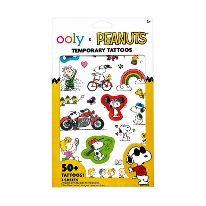 OOLY x Peanuts: Temporary Tattoos (3 Sheets)