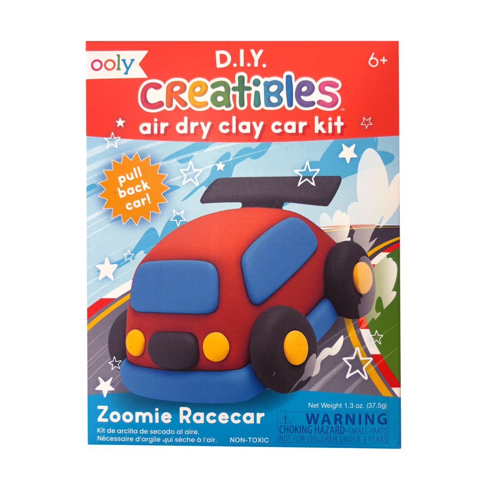 Creatibles: Air Dry Clay Car Kit - Zoomie Racecar (Set of 5 Colors)