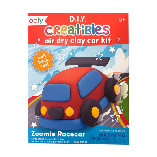 Creatibles: Air Dry Clay Car Kit - Zoomie Racecar (Set of 5 Colors)