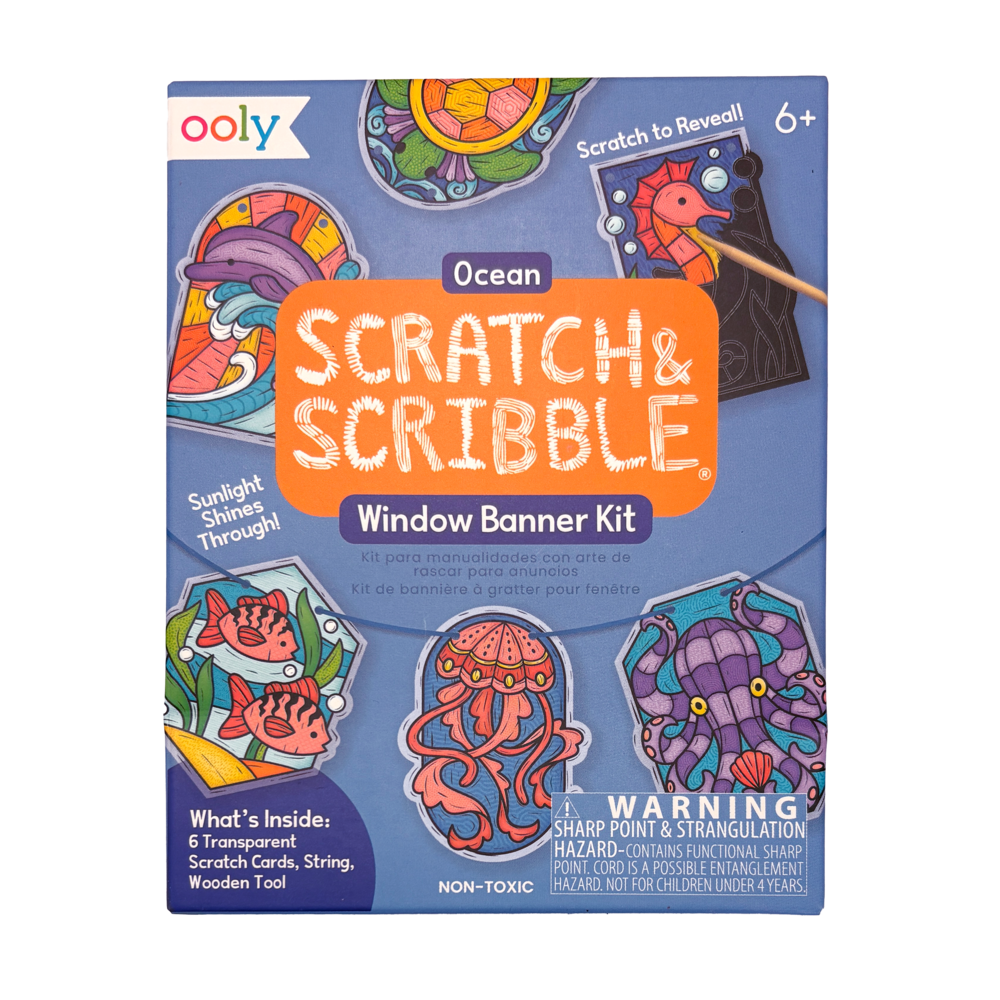 Mini Scratch & Scribble: Window Banner Kit - Ocean (8 PC Set)