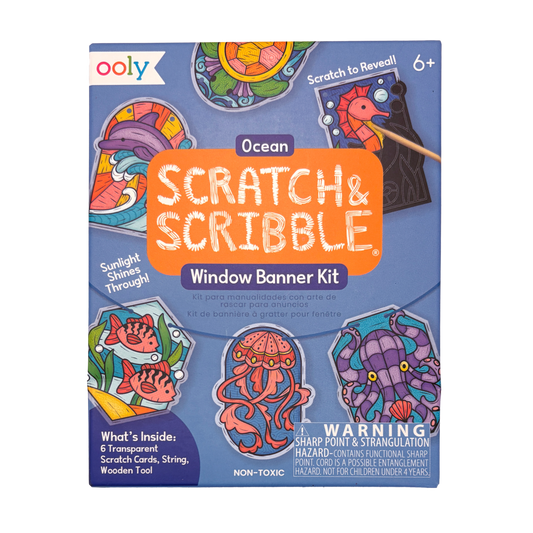 Mini Scratch & Scribble: Window Banner Kit - Ocean (8 PC Set)