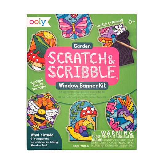 Mini Scratch & Scribble: Window Banner Kit - Garden (8 PC Set)
