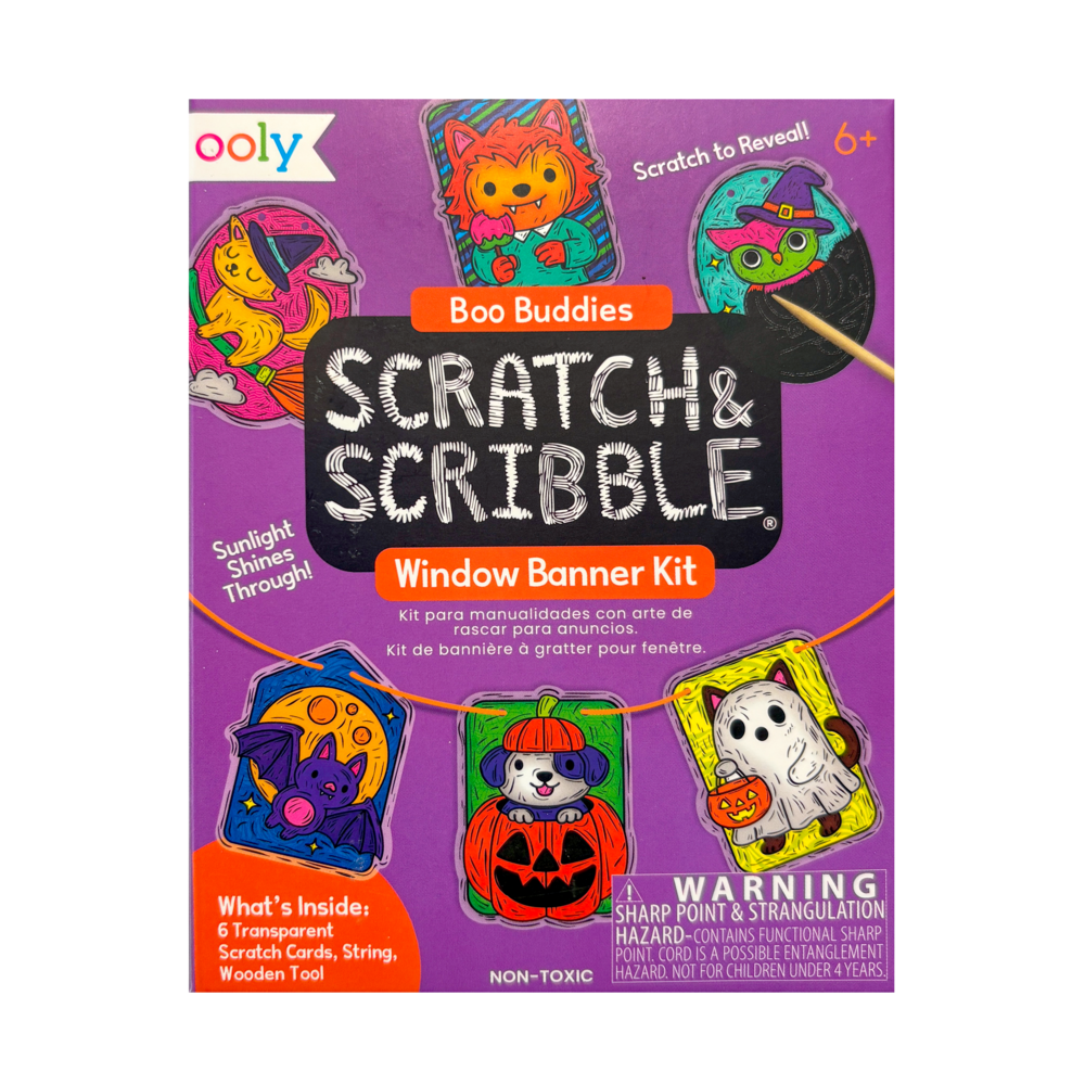 Mini Scratch & Scribble: Window Banner Kit - Boo Buddies