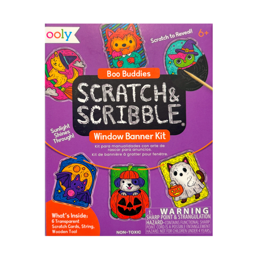 Mini Scratch & Scribble: Window Banner Kit - Boo Buddies