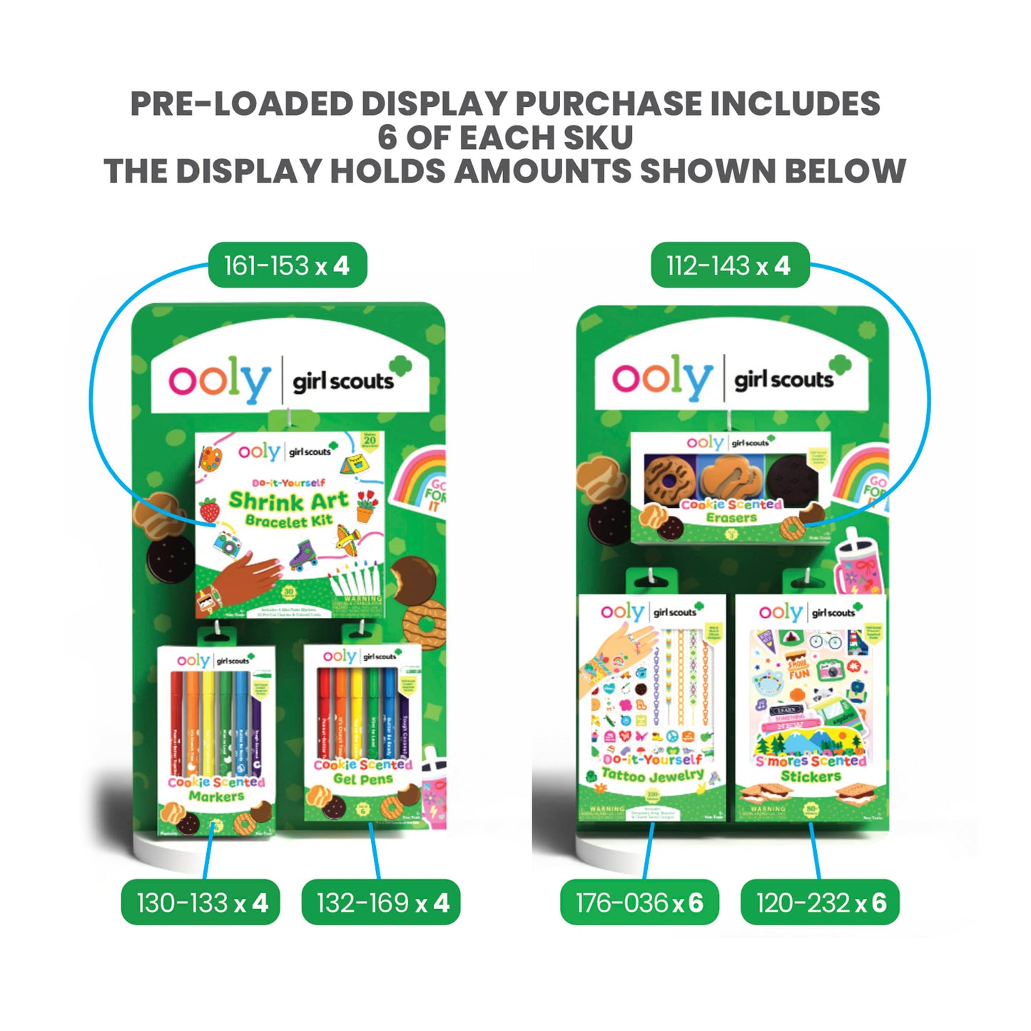 OOLY x Girl Scouts: 2-Sided Spinner Counter Display - PreLoaded
