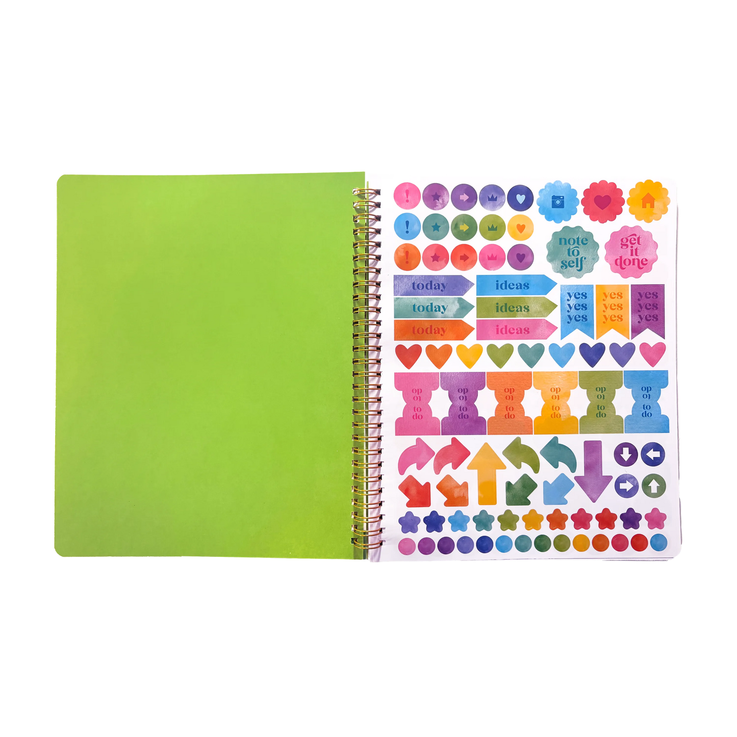 Artful Notes Notebook: Reverse Color, Take Notes - Wildscape (8" x 10", 100 Pages)