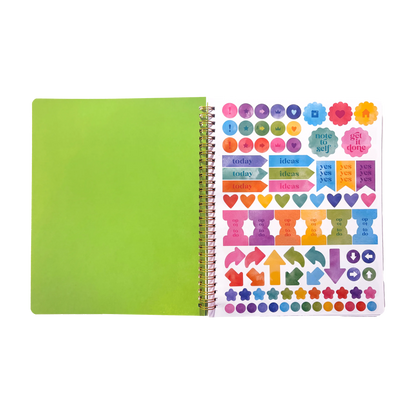 Artful Notes Notebook: Reverse Color, Take Notes - Wildscape (8" x 10", 100 Pages)