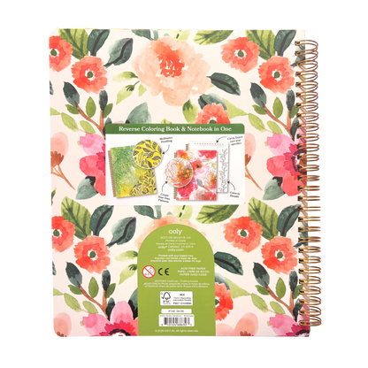 Artful Notes Notebook: Reverse Color, Take Notes - Wildscape (8" x 10", 100 Pages)