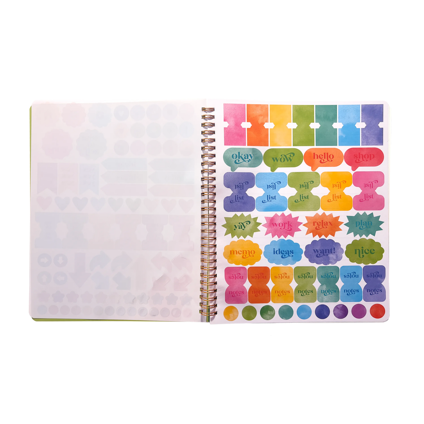 Artful Notes Notebook: Reverse Color, Take Notes - Wildscape (8" x 10", 100 Pages)