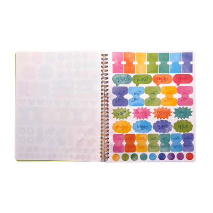 Artful Notes Notebook: Reverse Color, Take Notes - Wildscape (8" x 10", 100 Pages)