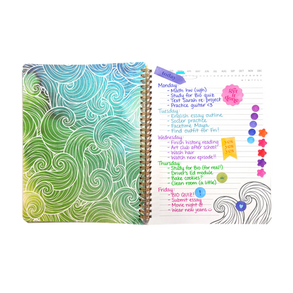 Artful Notes Notebook: Reverse Color, Take Notes - Wildscape (8" x 10", 100 Pages)
