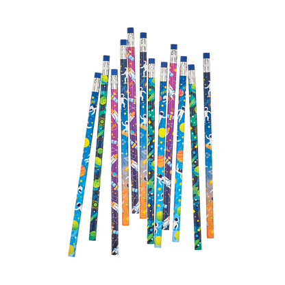 Group of unsharpened pencils from OOLY Astronaut pencil set