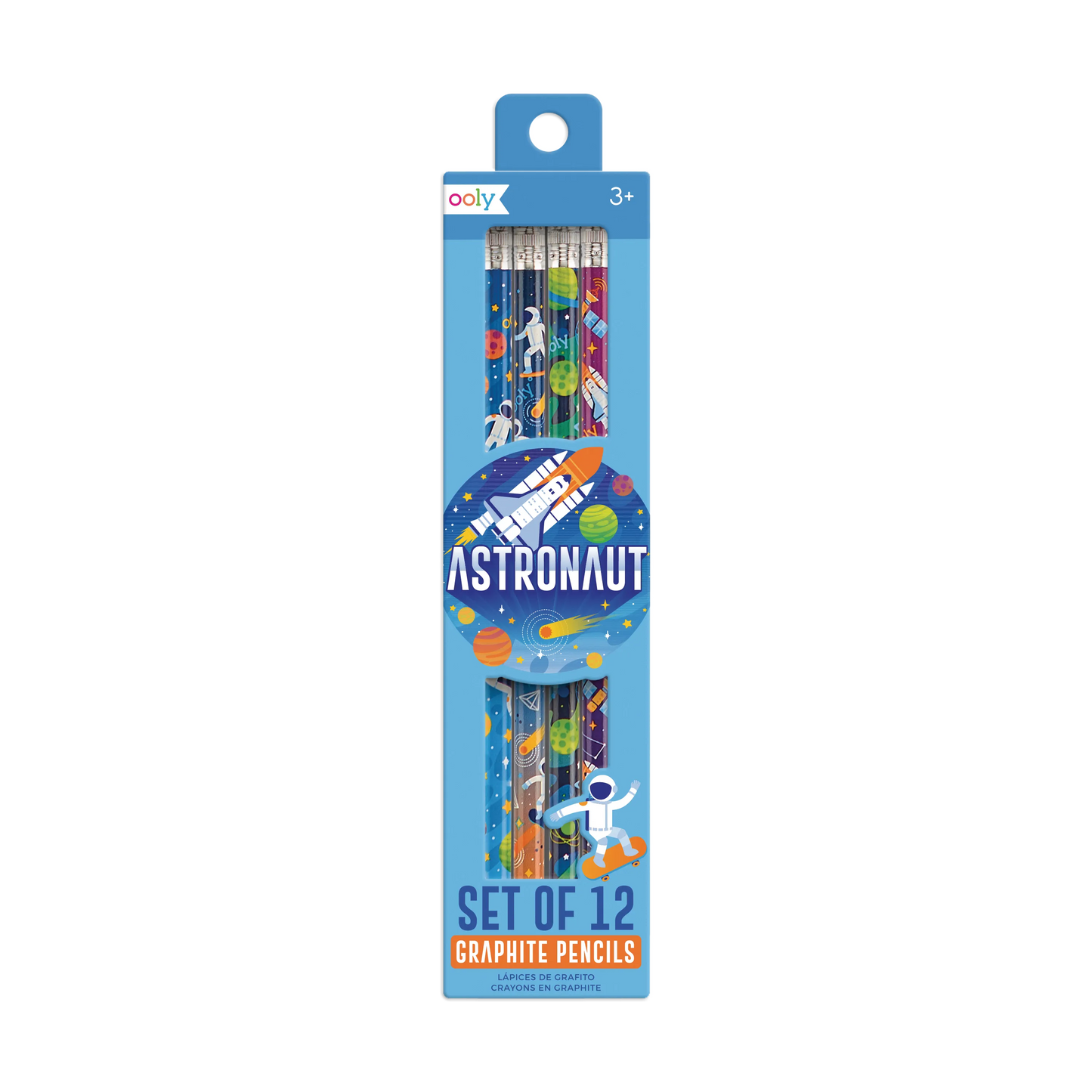 OOLY Astronaut graphite pencils in packaging