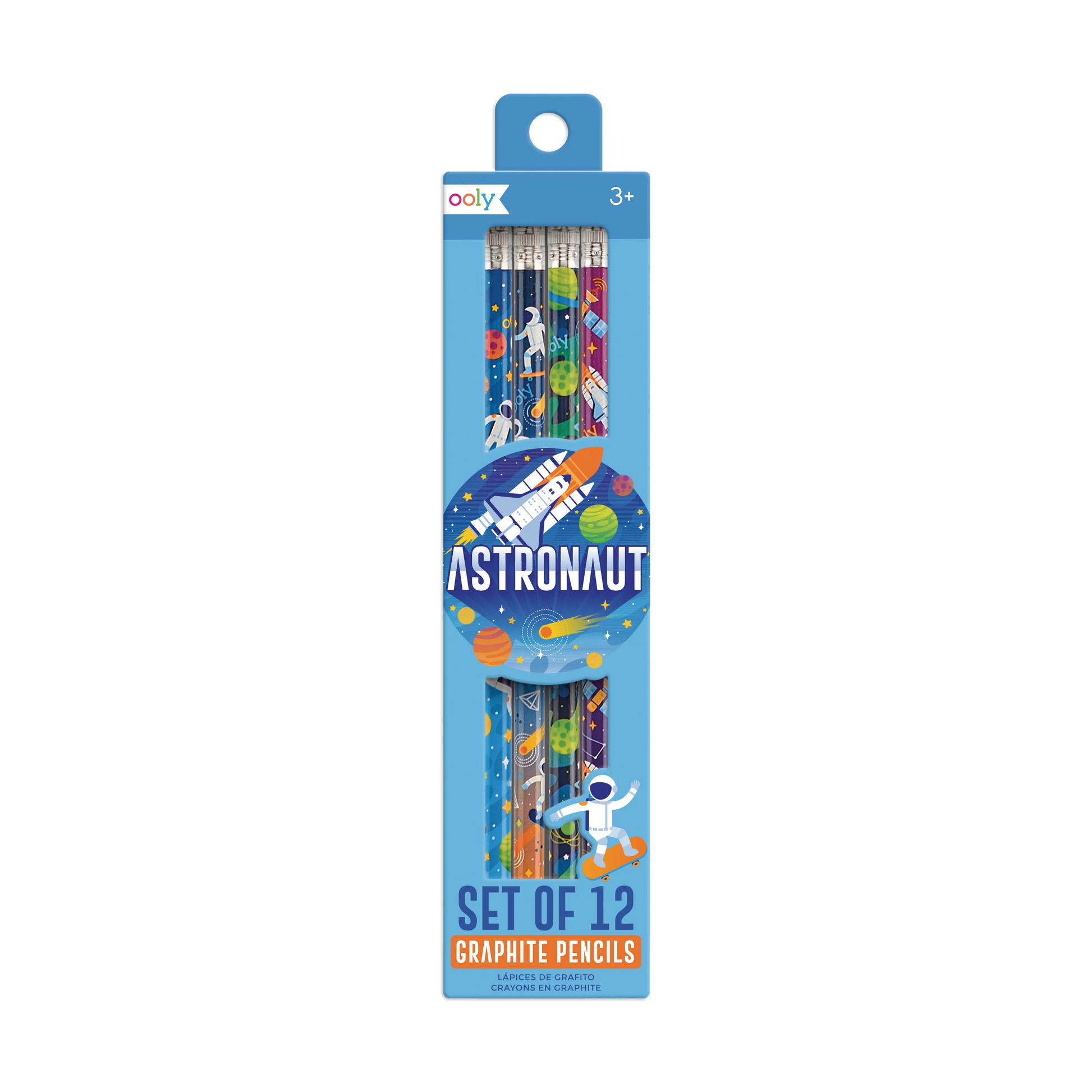 OOLY Astronaut graphite pencils in packaging