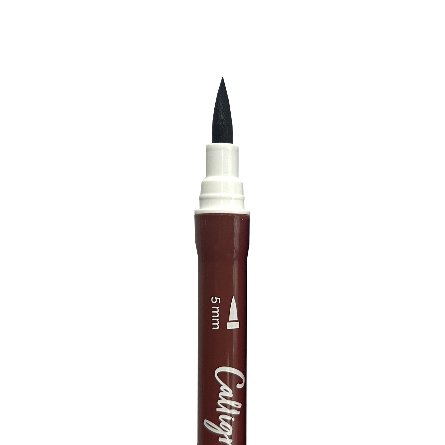 Close up of brush tip from brown OOLY Calligraphy Duo Double-Ended Markers