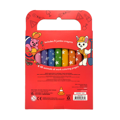 Carry-Along: Coloring Book Set - Work Zone (10 PC Set)
