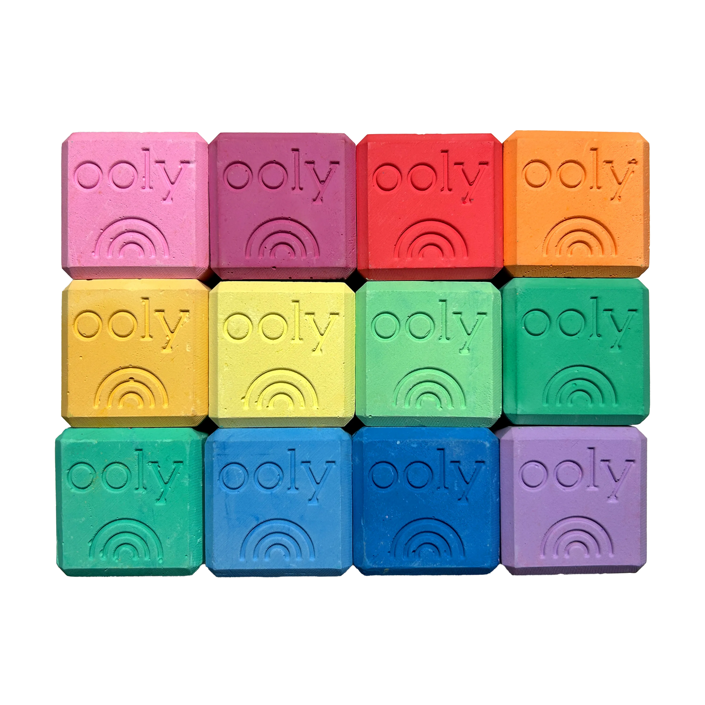 OOLY Chalk-O-Rama Block Sidewalk Chalk blocks in square pattern